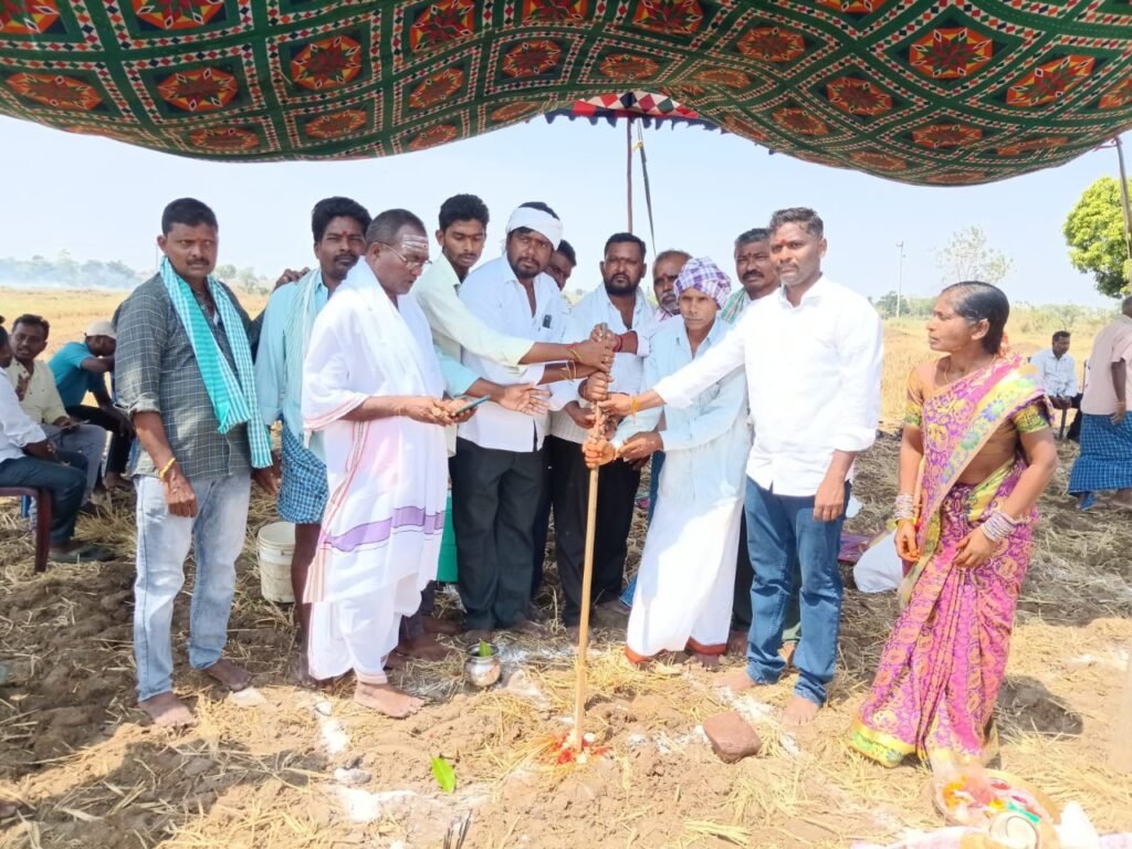 గంగమ్మ తల్లి ఆలయ నిర్మాణానికి భూమి పూజ