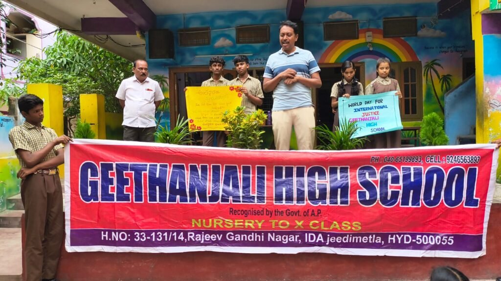 International Justice Day Celebrated at Geethanjali High School