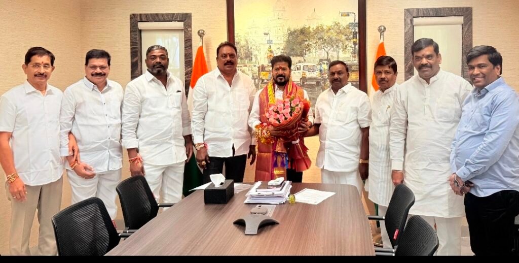 ముఖ్యమంత్రి రేవంత్ రెడ్డి ని మర్యాదపూర్వకంగా కలిసిన ఎమ్మెల్యే ప్రకాష్ గౌడ్