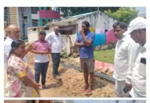 మరిపెడలో అమృత్ పైపులైన్ పనుల పరిశీలన